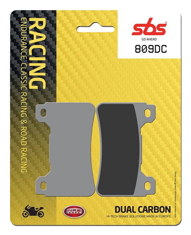 SBS brake pads KH390 racing dual carbon colour black (809DC)